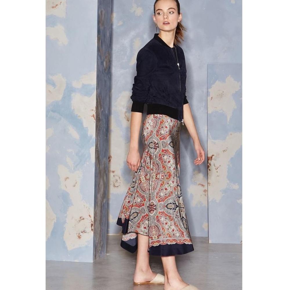 Theory Daryette S Benna Suede Bomber Jacket Navy